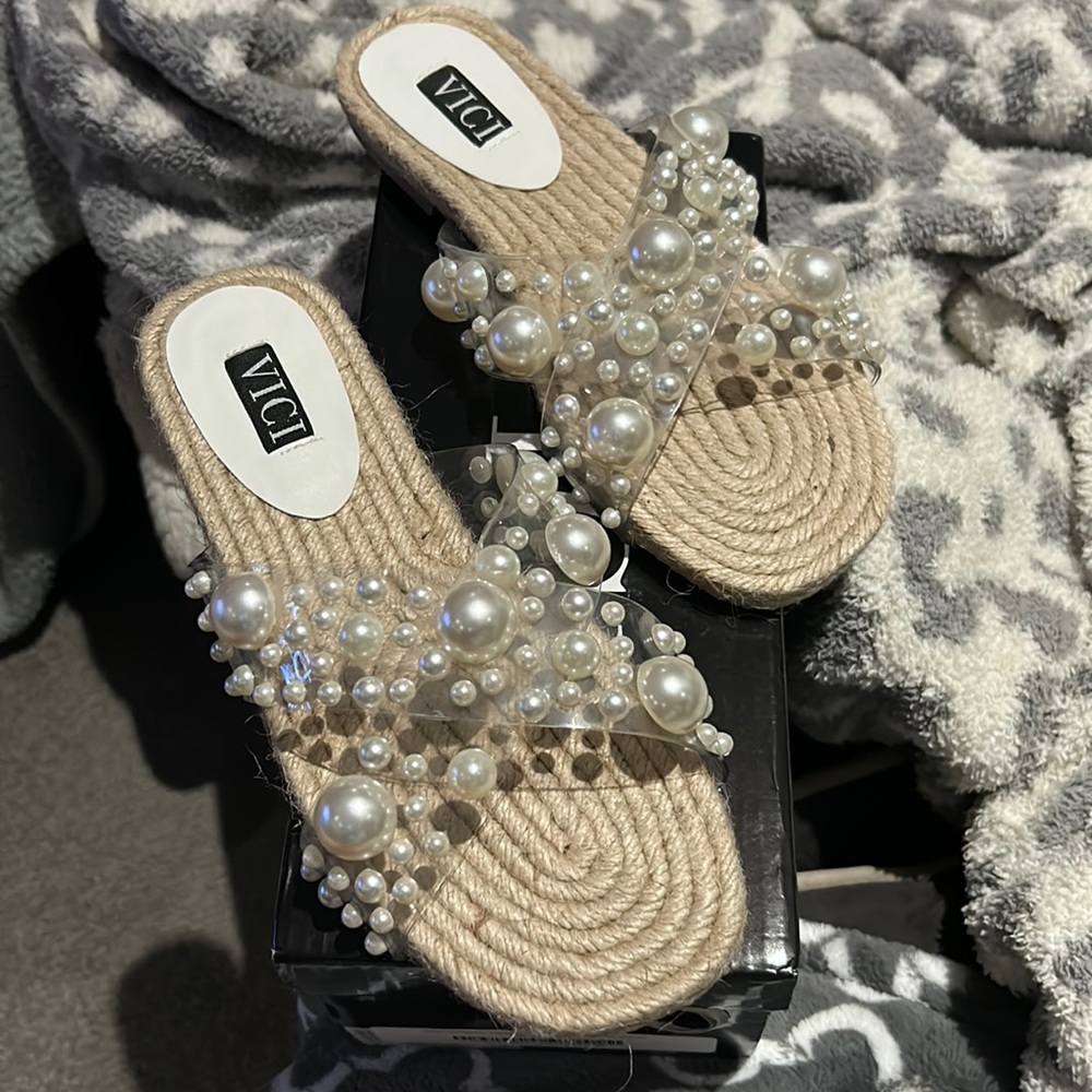 Brand new in box, never worn.  VICI sandals